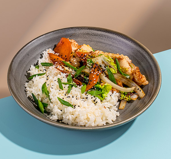 Фото Курица по-пекински с рисом